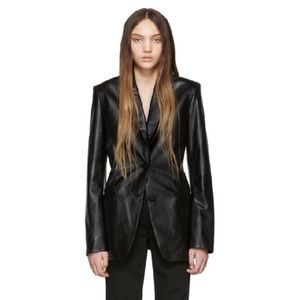 Helmut Lang Boyfriend Relaxed fit Leather Blazer